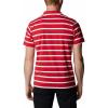 Columbia Mens Columbia Hike™ PoloHiking Shirt(Mountain Red/White Stripe)