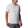 Columbia Mens Columbia Hike™ PoloHiking Shirt(White/Columbia Grey Stripe)