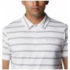 Columbia Mens Columbia Hike™ PoloHiking Shirt(White/Columbia Grey Stripe)