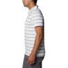 Columbia Mens Columbia Hike™ PoloHiking Shirt(White/Columbia Grey Stripe)