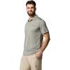 Columbia Mens Sage Peak Knit Polo(Stone Green Heather)