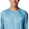 Columbia Mens Super Terminal Tackle PFG Super Fade Long Sleeve(Canyon Blue/Fish Hooks Super Fade)