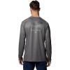 Columbia Mens Super Terminal Tackle PFG Super Fade Long Sleeve(City Grey/Fish Hooks Super Fade Salt)
