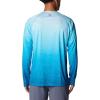 Columbia Mens Super Terminal Tackle PFG Super Fade Long Sleeve(Ocean Blue Techcamo/Bathymetric Super Fade)