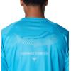 Columbia Mens Super Terminal Tackle PFG Super Fade Long Sleeve(Ocean Blue/Fish Hooks Super Fade)