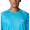 Columbia Mens Super Terminal Tackle PFG Super Fade Long Sleeve(Ocean Blue/Fish Hooks Super Fade)