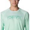 Columbia Mens Super Terminal Tackle PFG Super Fade Long Sleeve(Ocean Mint Techcamo/Bathymetric Super Fade)