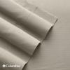 Columbia Omni Freeze Super Soft Breathable, Moisture-Wicking, Cooling Sateen Flat Sheet, Fitted Sheet, and Pillow Case Set, Luxury 4 Piece White Queen Bedsheets Set(Fossil)