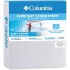 Columbia Omni Freeze Super Soft Breathable, Moisture-Wicking, Cooling Sateen Flat Sheet, Fitted Sheet, and Pillow Case Set, Luxury 4 Piece White Queen Bedsheets Set(White)