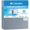 Columbia Omni Freeze Super Soft Breathable, Moisture-Wicking, Cooling Sateen Flat Sheet, Fitted Sheet, and Pillow Case Set, Luxury 4 Piece White Queen Bedsheets Set(Columbia Grey)