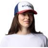 Columbia PFG Logo Mesh Ball Cap(White/Dusty Crimson/Carbon/Usa Flag)