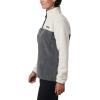 Columbia Womens Benton Springs Half Snap II Pull Over Fleece Jacket, City Grey Heather/Chalk, Large