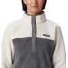 Columbia Womens Benton Springs Half Snap II Pull Over Fleece Jacket, City Grey Heather/Chalk, Large