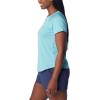 Columbia Womens Bogata Bay Short Sleeve Tee(Aquamarine)