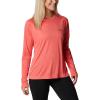 Columbia Womens Fork Stream Long Sleeve Shirt(Blush Pink/White Logo)