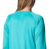 Columbia Womens Fork Stream Long Sleeve Shirt(Bright Aqua/Nocturnal Graphic)