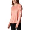 Columbia Womens Fork Stream Long Sleeve Shirt(Coral Reef/White Logo)