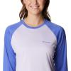 Columbia Womens Fork Stream Long Sleeve Shirt(Purple Tint/Purple Lotus Graphic)