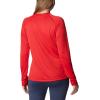 Columbia Womens Fork Stream Long Sleeve Shirt(Red Lily/Nocturnal Logo)