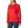 Columbia Womens Fork Stream Long Sleeve Shirt(Red Lily/Nocturnal Logo)