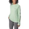 Columbia Womens Fork Stream Long Sleeve Shirt(Sage Leaf/Canteen Logo)