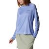Columbia Womens Fork Stream Long Sleeve Shirt(Serenity/Dark Nocturnal Logo)