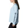 Columbia Womens Fork Stream Long Sleeve Shirt(Spring Blue/Nocturnal Logo)