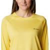 Columbia Womens Fork Stream Long Sleeve Shirt(Sun Glow/Nocturnal Logo)