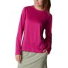 Columbia Womens Fork Stream Long Sleeve Shirt(Wild Fuchsia/Dark Nocturnal Logo)