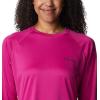 Columbia Womens Fork Stream Long Sleeve Shirt(Wild Fuchsia/Nocturnal Logo)