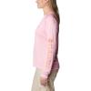 Columbia Womens Fork Stream Long Sleeve Shirt(Wild Rose/Sunset Orange Logo)