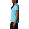 Columbia Womens Hike Short Sleeve V NeckHiking Shirt(Atoll)