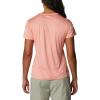Columbia Womens Hike Short Sleeve V NeckHiking Shirt(Coral Reef Heather)