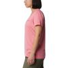 Columbia Womens Hike Short Sleeve V NeckHiking Shirt(Juicy Heather)