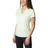 Columbia Womens Hike Short Sleeve V NeckHiking Shirt(Key West/Heather)