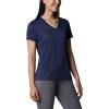 Columbia Womens Hike Short Sleeve V NeckHiking Shirt(Nocturnal)