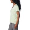 Columbia Womens Hike Short Sleeve V NeckHiking Shirt(Sage Leaf Heather)