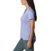 Columbia Womens Hike Short Sleeve V NeckHiking Shirt(Serenity Heather)