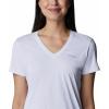 Columbia Womens Hike Short Sleeve V NeckHiking Shirt(White)