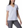 Columbia Womens Hike Short Sleeve V NeckHiking Shirt(White)