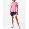 Columbia Womens Hike Short Sleeve V NeckHiking Shirt(Wild Fuchsia Heather)