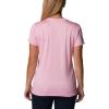 Columbia Womens Hike Short Sleeve V NeckHiking Shirt(Wild Rose Heather)