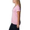 Columbia Womens Hike Short Sleeve V NeckHiking Shirt(Wild Rose Heather)