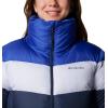 Columbia Womens Puffect II Colorblock Jacket(Collegiate Navy/Snowdrift/Clematis Blue)