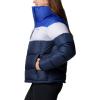 Columbia Womens Puffect II Colorblock Jacket(Collegiate Navy/Snowdrift/Clematis Blue)