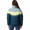 Columbia Womens Puffect II Colorblock Jacket(Everblue/Citron Haze/Crushed Blue)