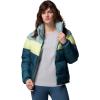 Columbia Womens Puffect II Colorblock Jacket(Everblue/Citron Haze/Crushed Blue)