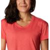 Columbia Womens Sun Trek™ Ss Tee(Red Hibiscus Heather)