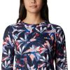 Columbia Women’s Super Tidal Tee Long Sleeve(Collegiate Navy Hidden Paradise)