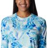 Columbia Women’s Super Tidal Tee Long Sleeve(Gulf Stream Philo Palms)